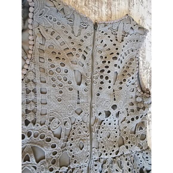 Altar’d State Gray Lace Sleeveless Mini Dress Women’s Size Small - Picture 7 of 7
